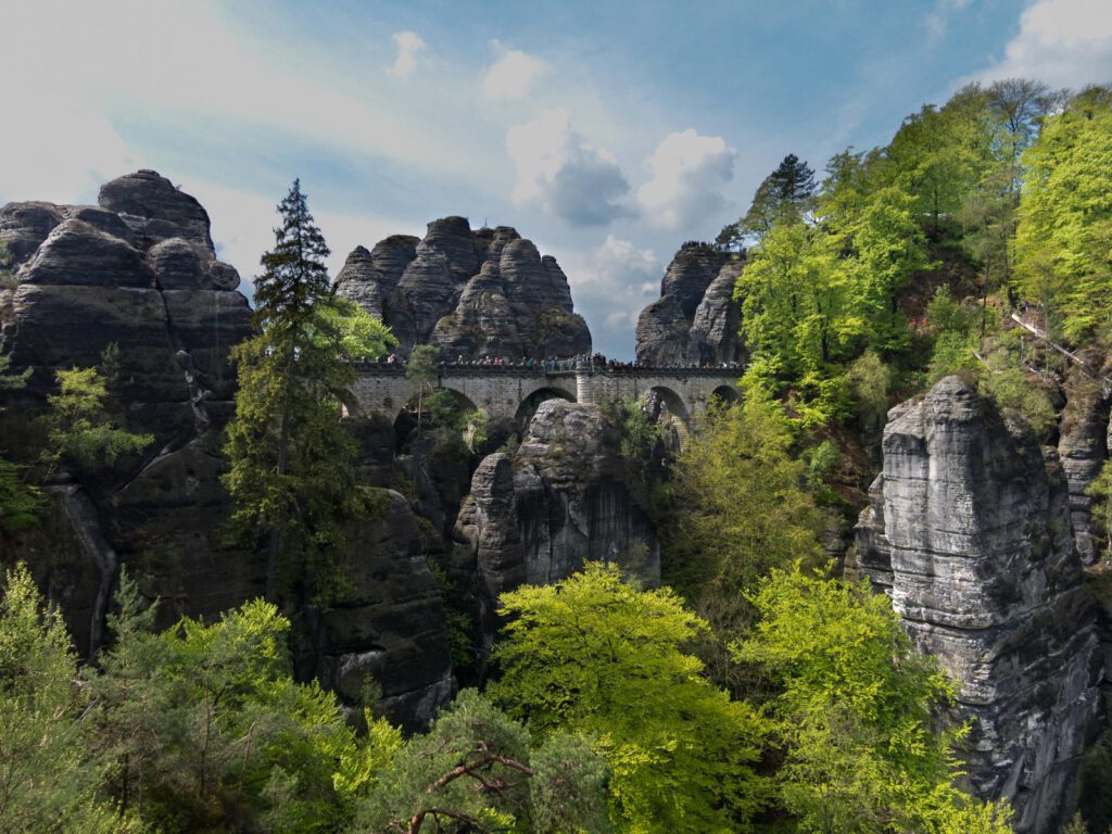 Blick auf die Basteibrücke