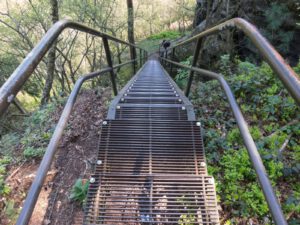 typischer Aufstieg in der sächsischen Schweiz - hier Lilienstein 