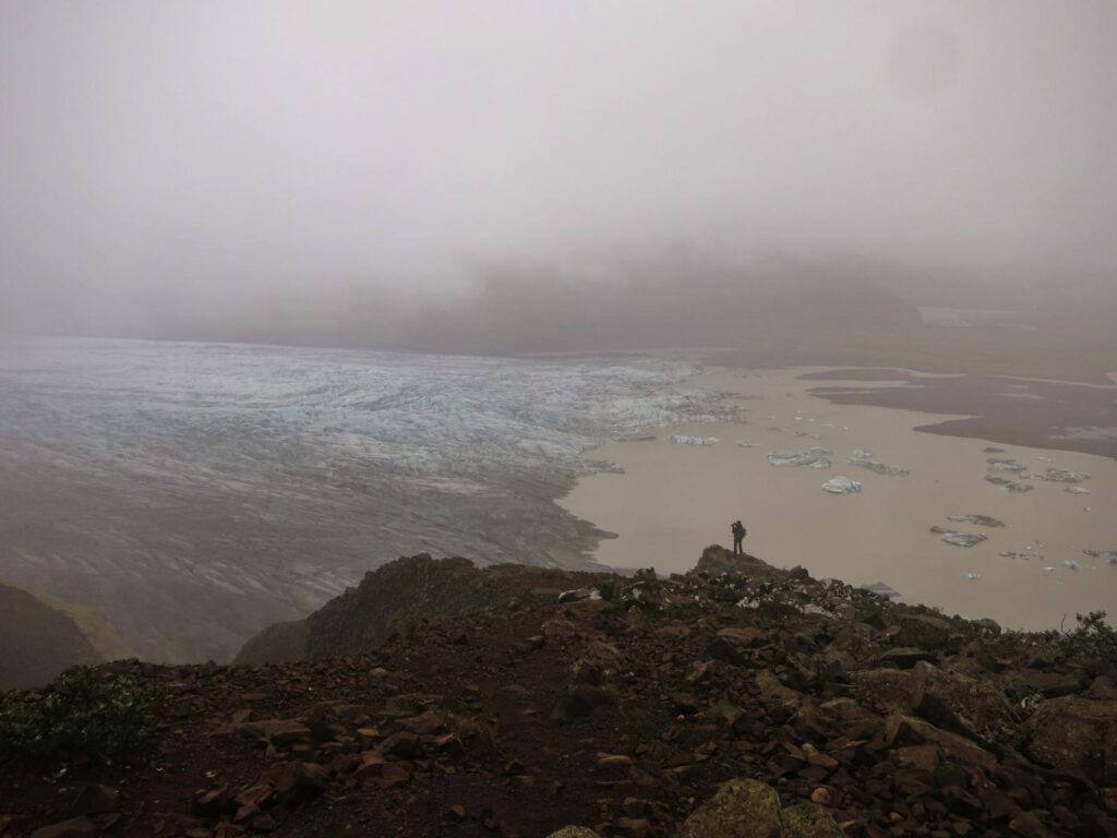 Blick auf den Gletschersee bei Skaftafell