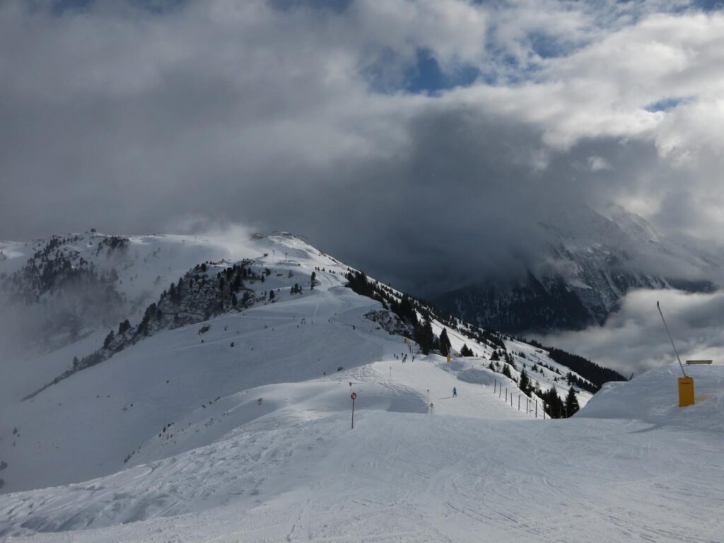 Mitten auf der Panoramaabfahrt 