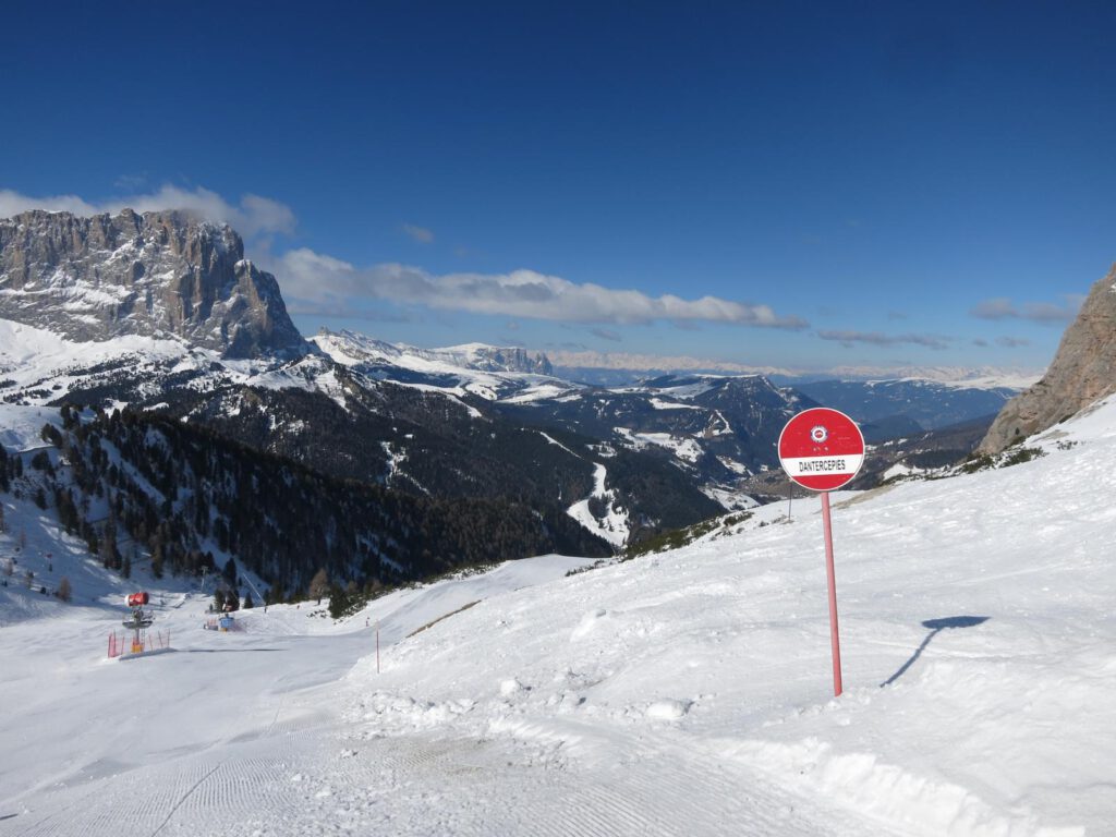 Abfahrt Richtung Wolkenstein - Dantercepies / eine meiner Lieblingspisten