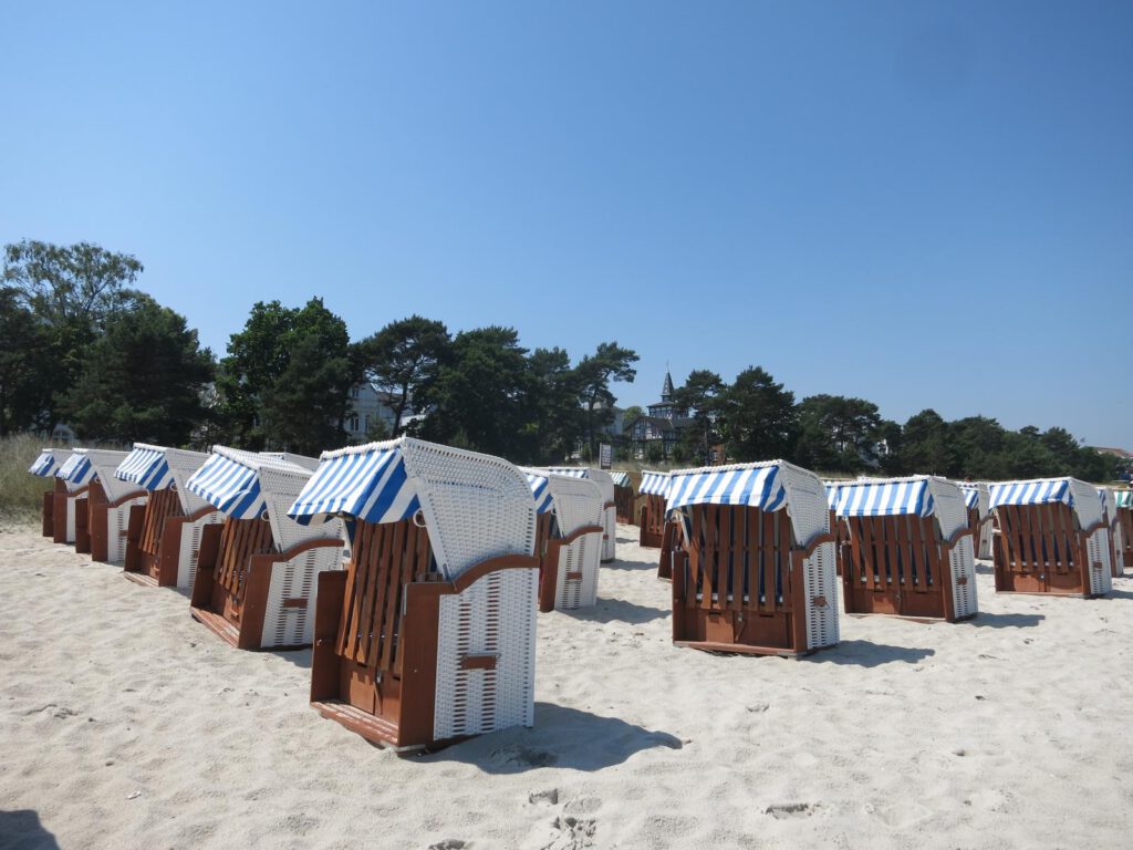 Strand Binz auf Rügen Strandkörbe