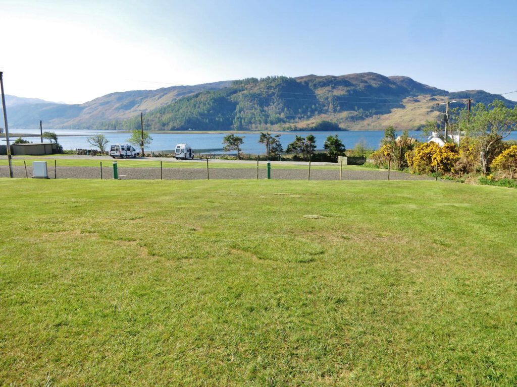 Campingplatz Dornie mit Blick zum Castle