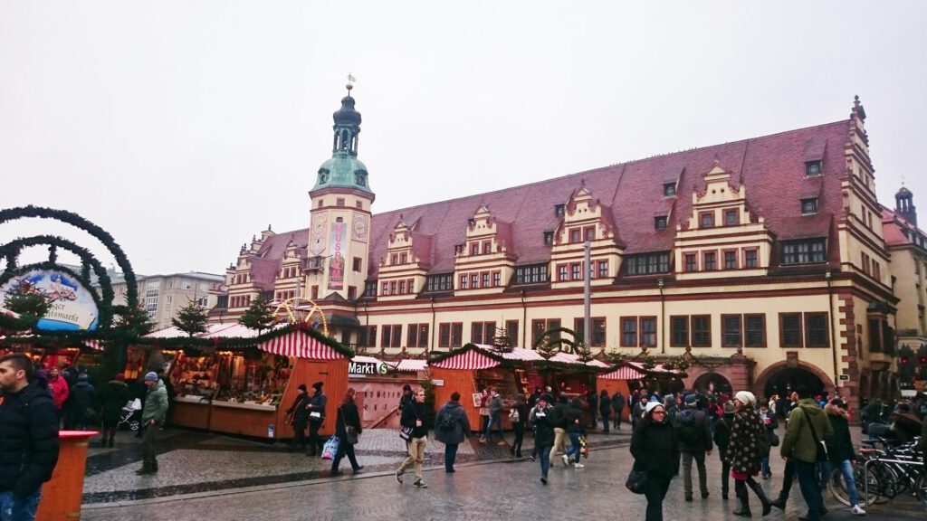 Weihnachtsmarkt Marktplatz Leipzig 