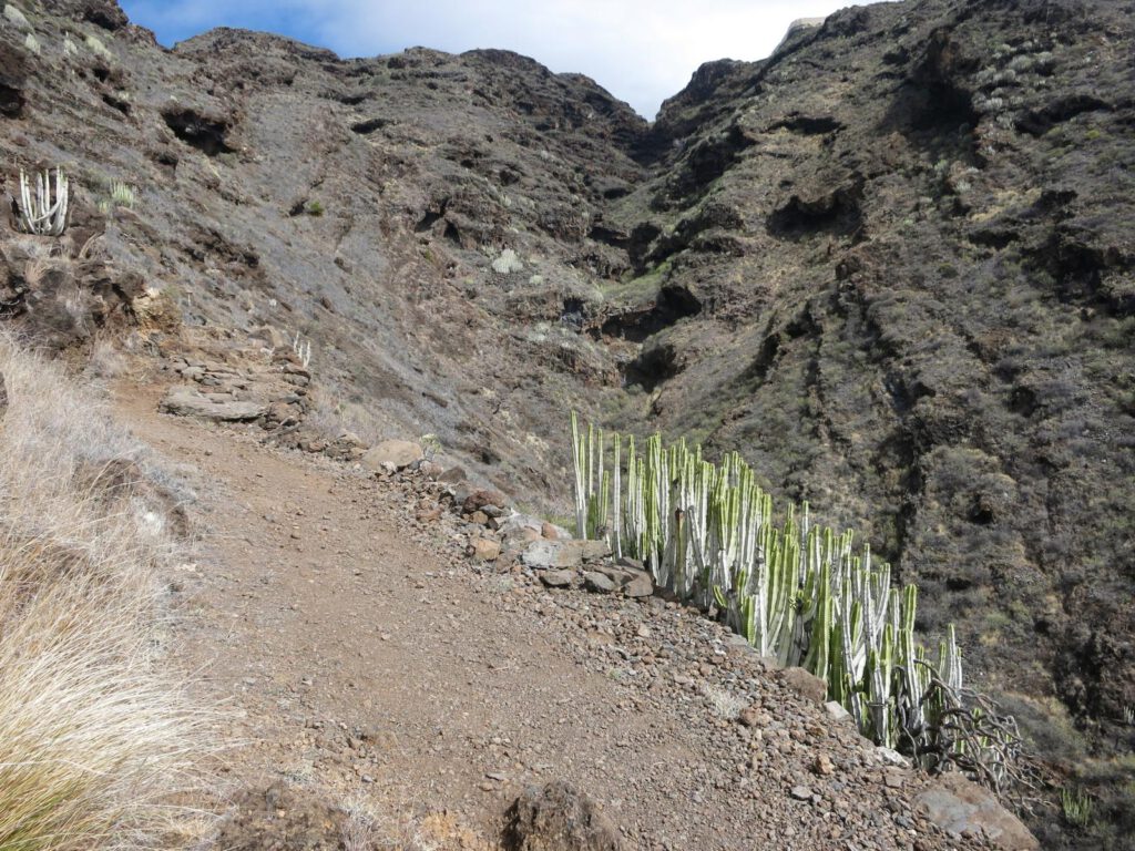 Es ist glühendheiß, steil und rutschig. 