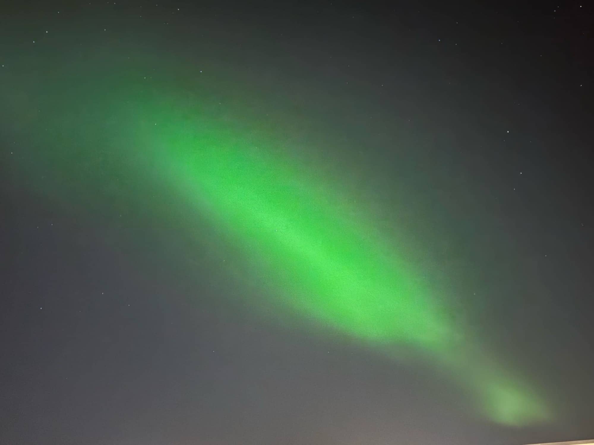 Polarlichter über Potsdam / 22:15 Uhr / auch gen Süden und deutlich mit bloßem Auge sichtbar