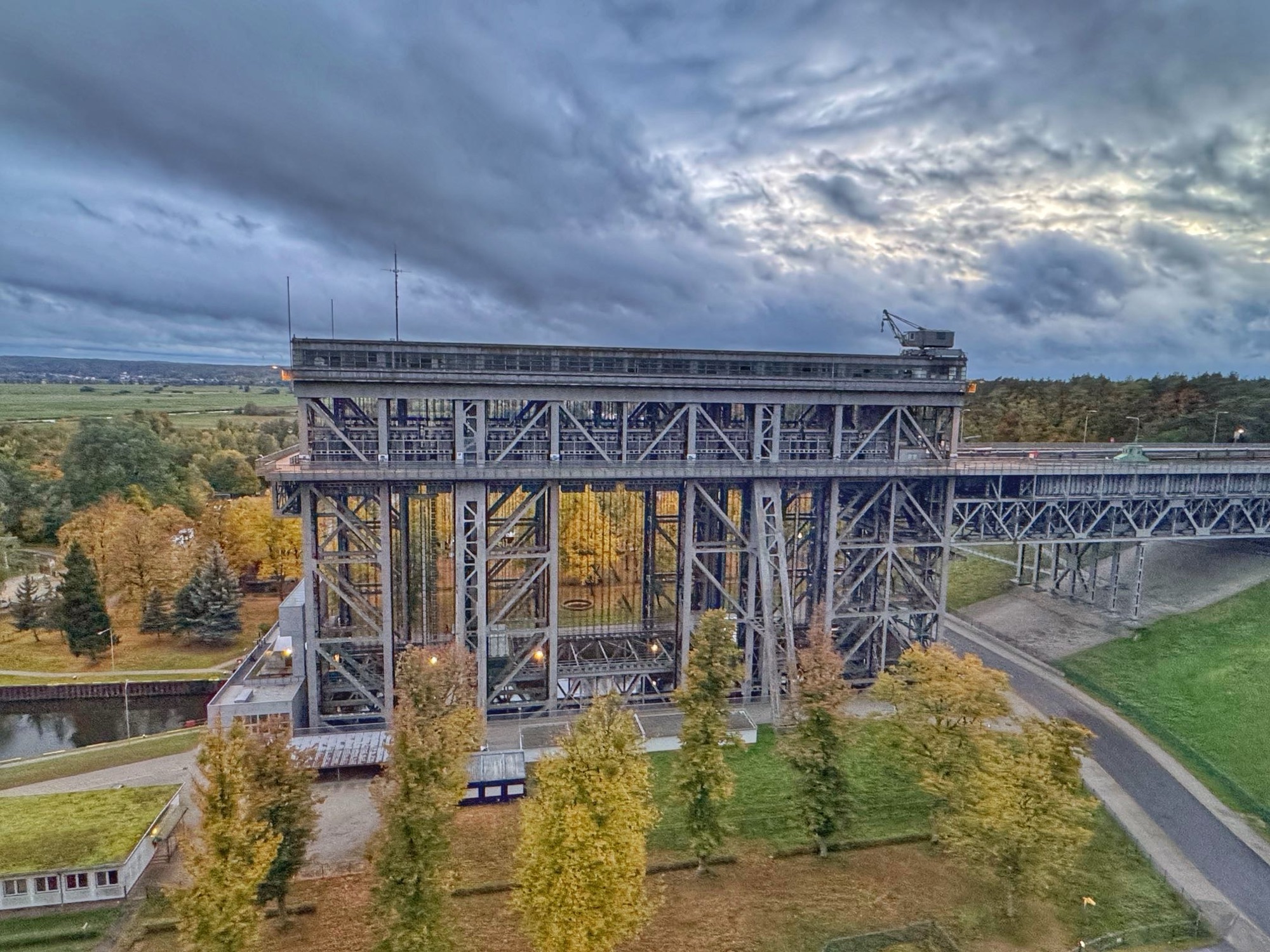Blick auf das alte Schiffshebewerk Niederfinow